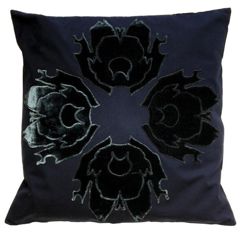 Lava Flower Appliqué Black on Black